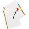 Avery Big Tab Write & Erase Dividers for 3 Ring Binders, 8-Tab Set, Multicolor Divider Tabs, Great for Organizing Projects, Reports, Finances, and More (6-Pack of 23079)